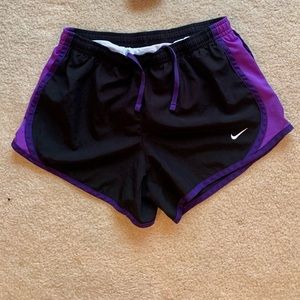 NIKE shorts with purple trim